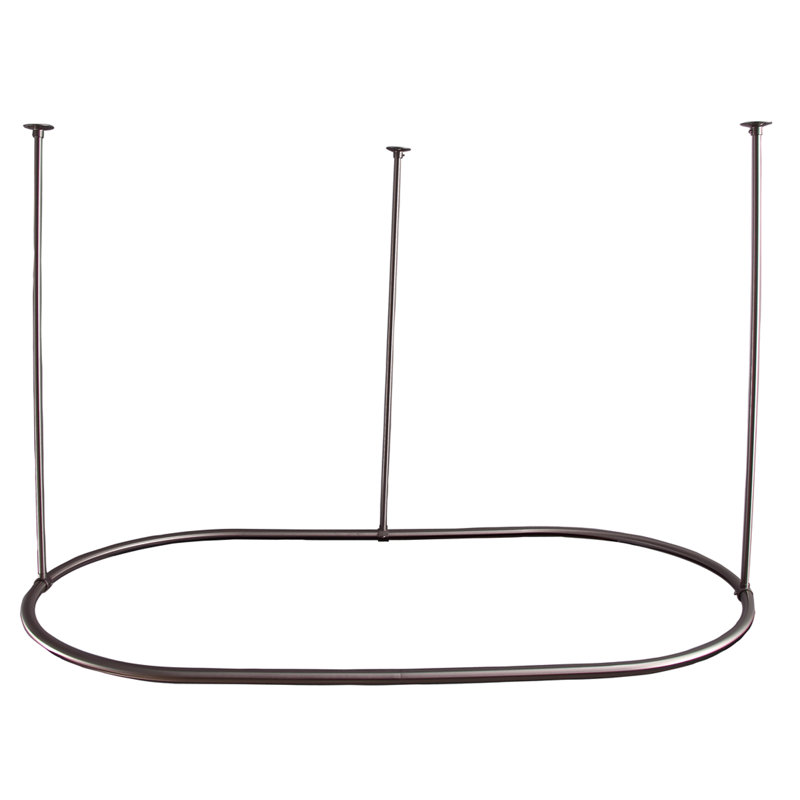 Tringle de rideau de douche 72 "L, Nickel brossé