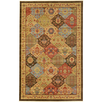 Tapis à motif oriental brun Stirling