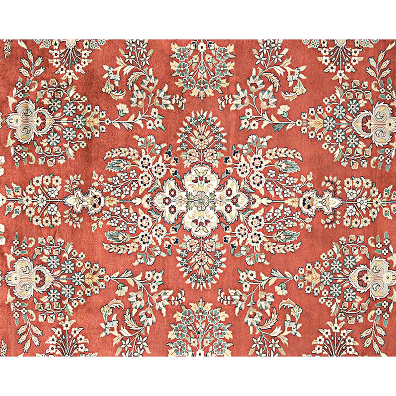 High-Quality Hand-Knotted Red And Blue Area Rug