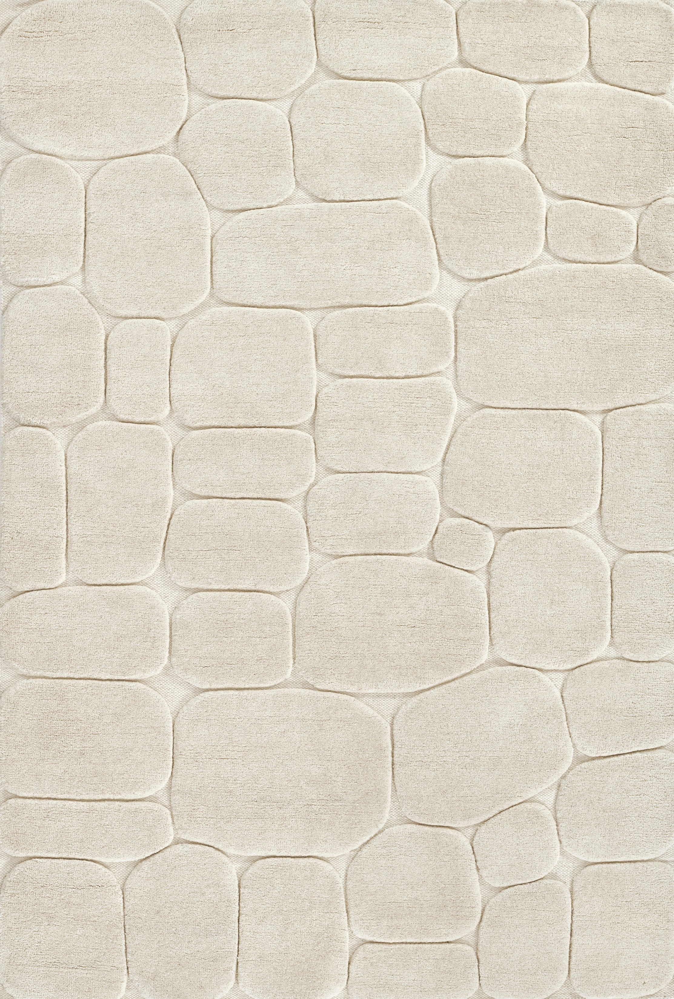 Aelin Pebble Hand Tufted Wool Ivory Area Rug