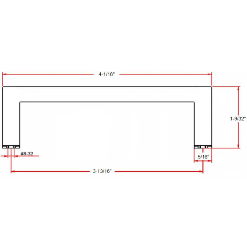 Poignée d'électroménager 13/16 po Portico 3, Acier inoxydable
