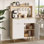 Buffet 2 portes avec 2 tiroirs, armoire de rangement en bois
