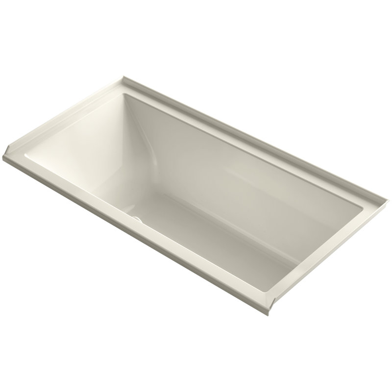 Underscore 60" x 30" Air Bathtub, Cachemire, Droite