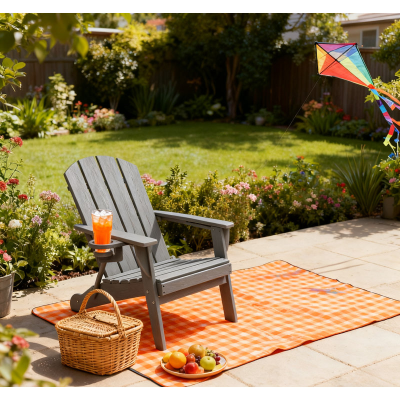 Weather-resistant Foldable Outdoor Adirondack Chair
