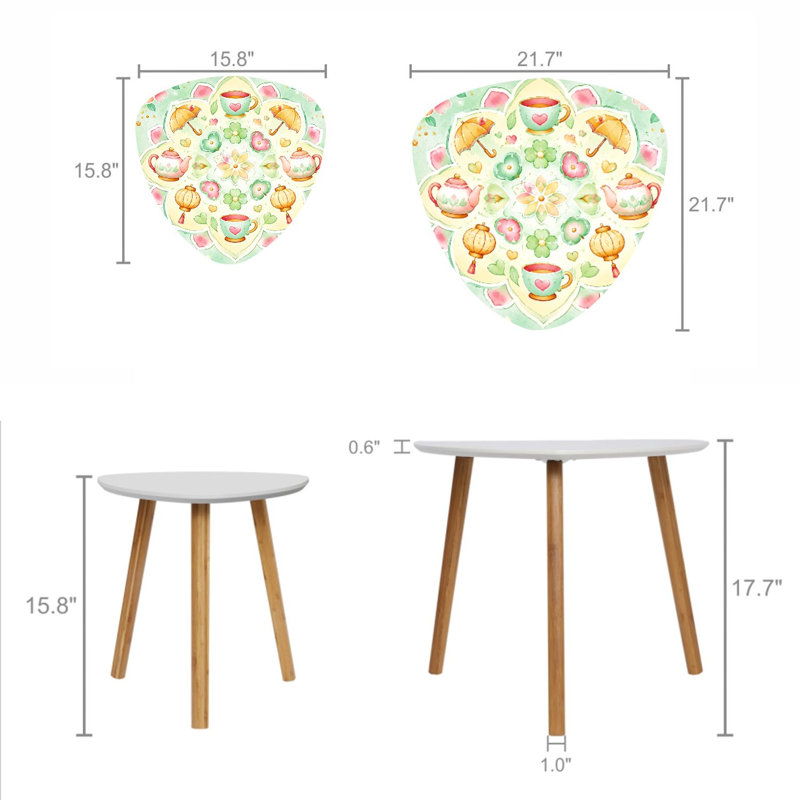 Ensemble de 2 tables basses gigognes Triangle