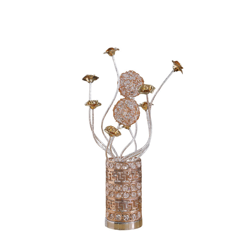 Lampe de table en aluminium Golden Rose