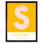 Saint Helens City Map Saint Helens Yellow - Single Picture Frame Typography