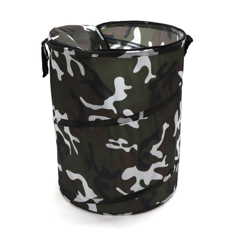 Hasson Pop Up Hamper, White Camo