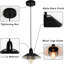 Luminaire suspendu rétro - métal noir mat pour îlot de cuisine, salle à manger, chambre à coucher, salon E26 Source réglable à intensité variable
