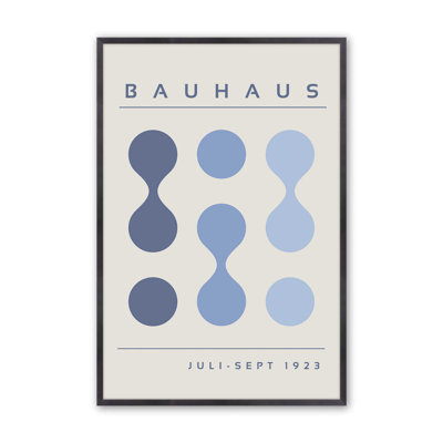 Blue Bauhaus Flow I, impression dans un cadre