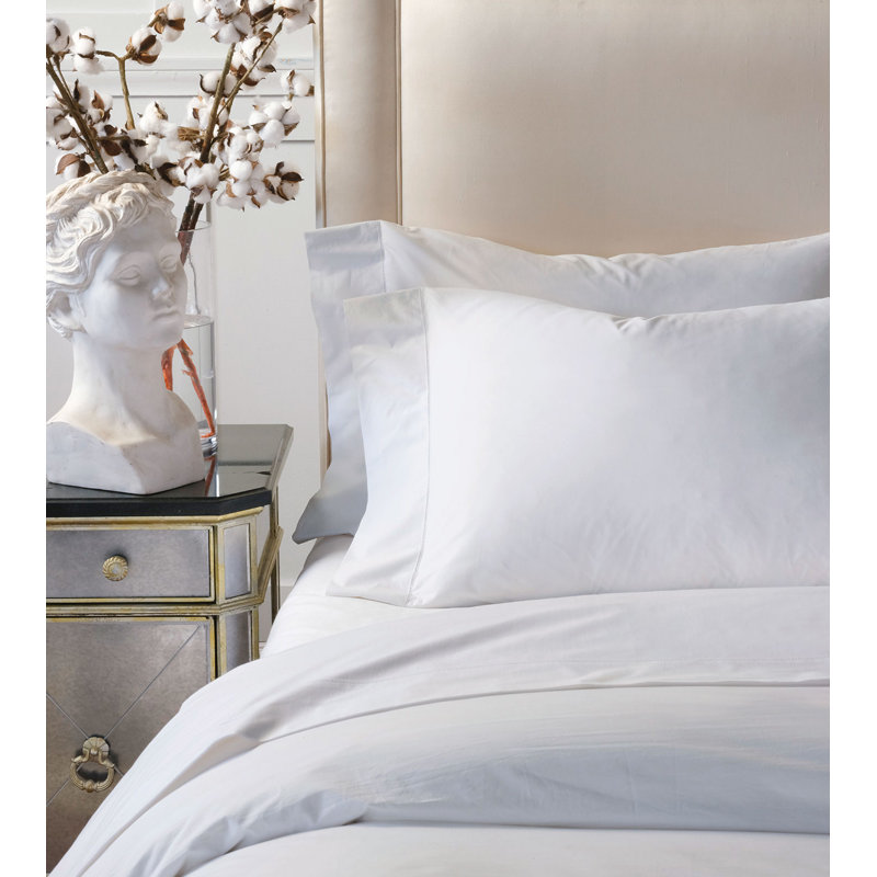 Gianna Linen Duvet Cover, Twin Duvet Cover, White, 400