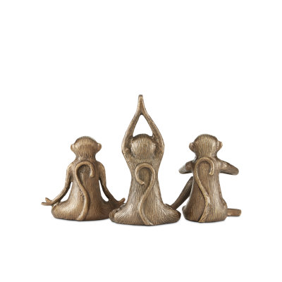 Ensemble de 3 figurines de singe zen