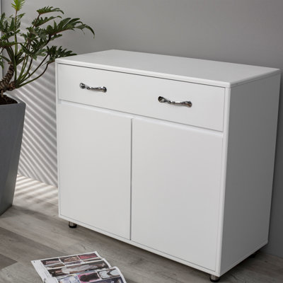 Two Door Side Table-White, Sideboard