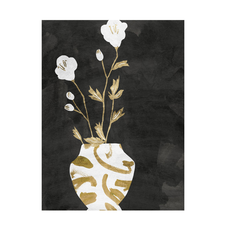 Vase bolologien doré I de Melissa Wang, H 19 po x l 14 po x P 2 po