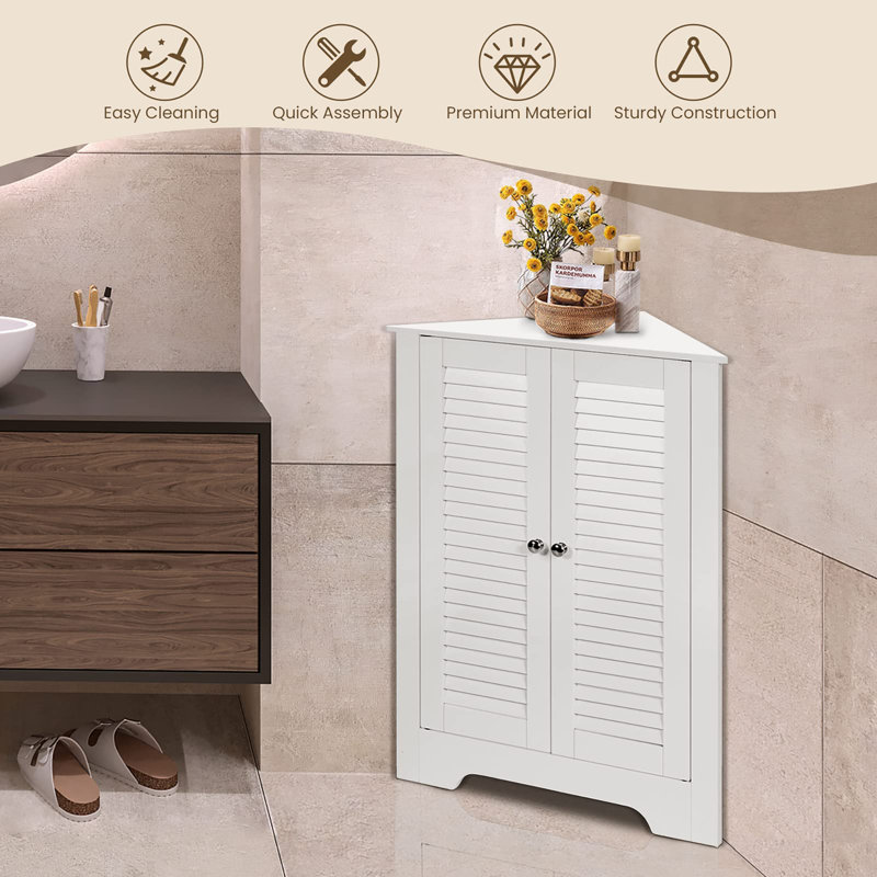 Freestanding Bathroom Storage, White