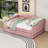 Upholstered Daybed with Trundle and LED Lights-202597664-202597666