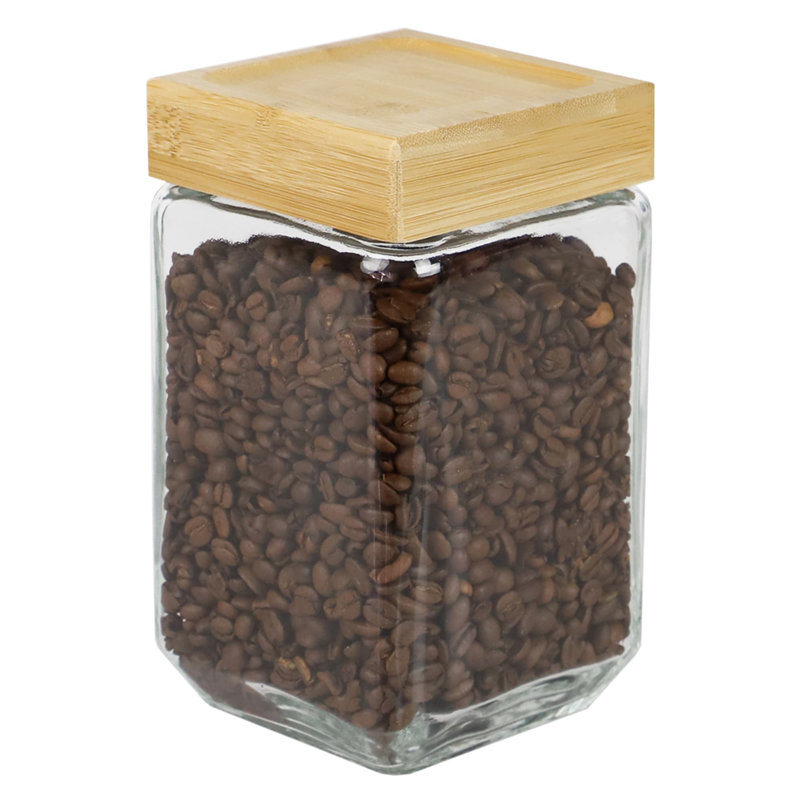 Bamboo Jar, 7.75" H x 4.25" W x 4.25" D