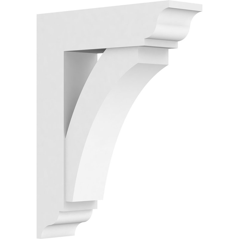 Support standard en PVC de qualité architecturale avec extrémités traditionnelles Thorton, H 26 po x l 5 po x P 20 po