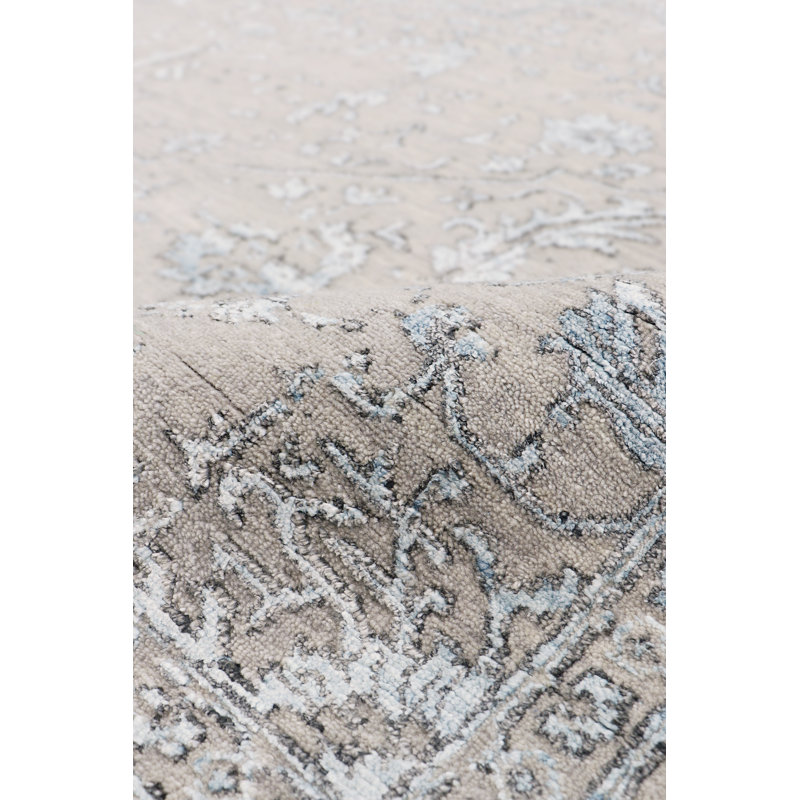 Tapis transitionnel argent / turquoise