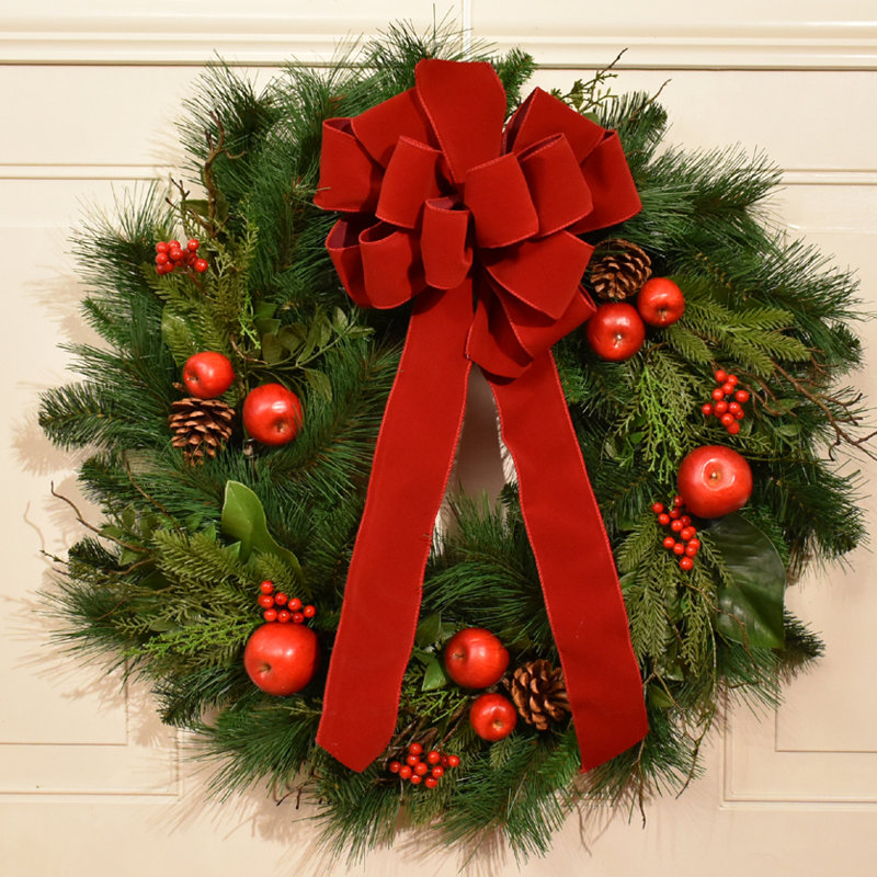 Faux Apple 30'' Wreath