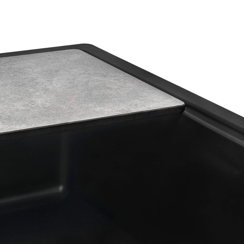 Ruvati 33" L x 19" W Undermount Kitchen Sink with Accessories, Midnight Black