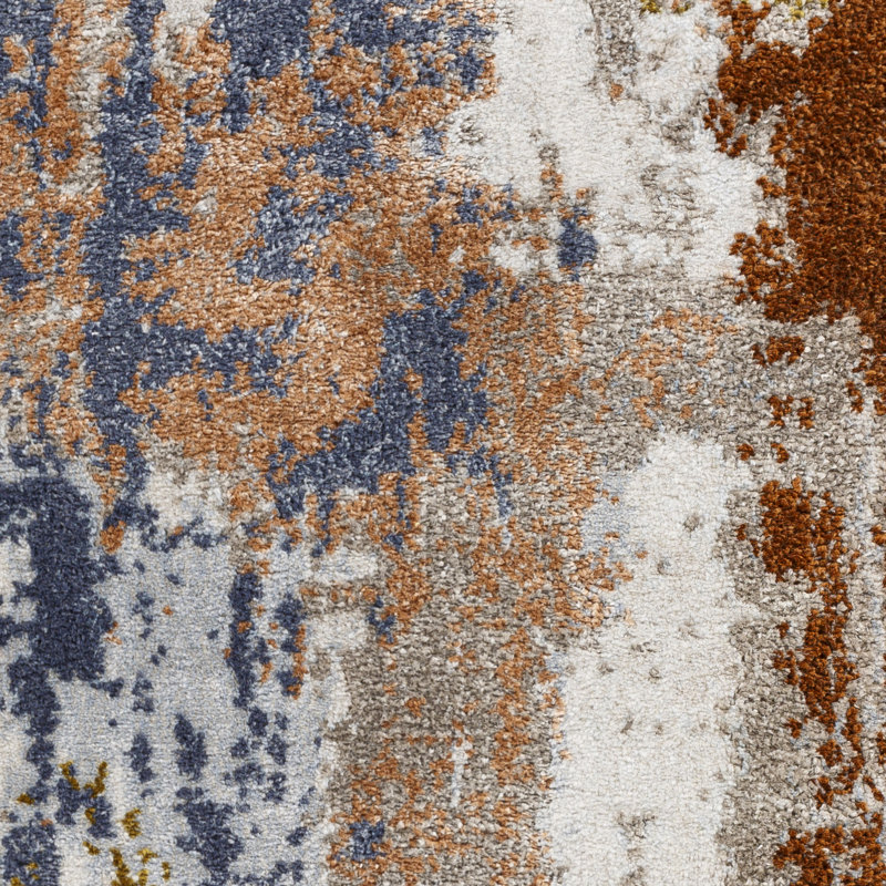Abstract Indoor Rug, Rectangle 9'2" x 12'9"