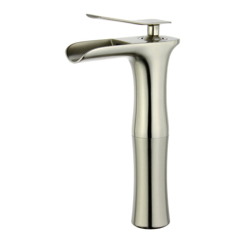 Single-Hole Bathroom Faucet with Drain Assembly, Brushed Nickel
