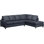 Canapé modulaire en cuir véritable de 107 po Prescot
