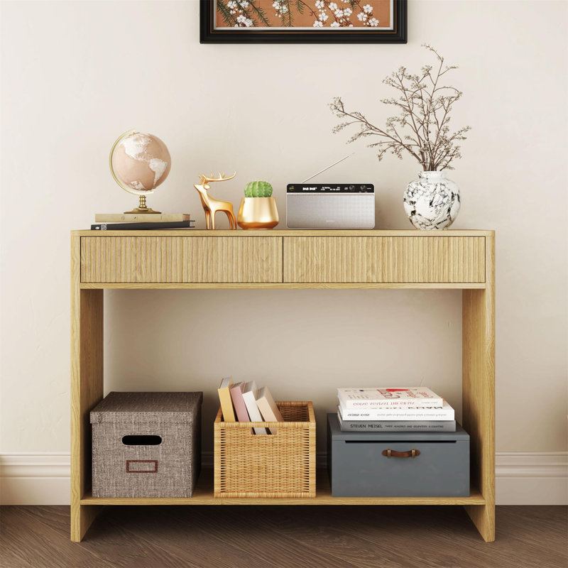 Mukades 43.3'' Console Table, Natural