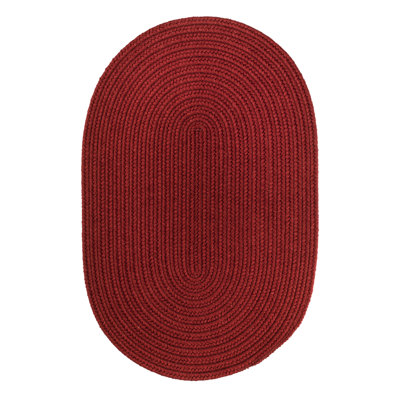 Tapis rouge sang en laine tressé à la main Smyth