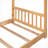 Twin Size Pine Wood Platform Bed Frame with House Roof Design, Natural Finish, No Box Spring Needed for Bedroom-1802173429