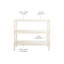 Console élégante et classique à 3 tablettes de 33,75 po - Table en bois d'ingénierie compacte pour le salon, la maison-335059495