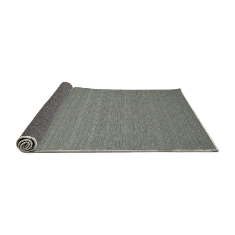 Tapis contemporain gris, Rond 7 pi