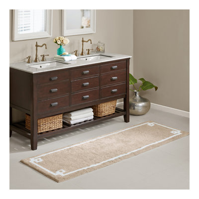 Tapis de bain en coton touffeté