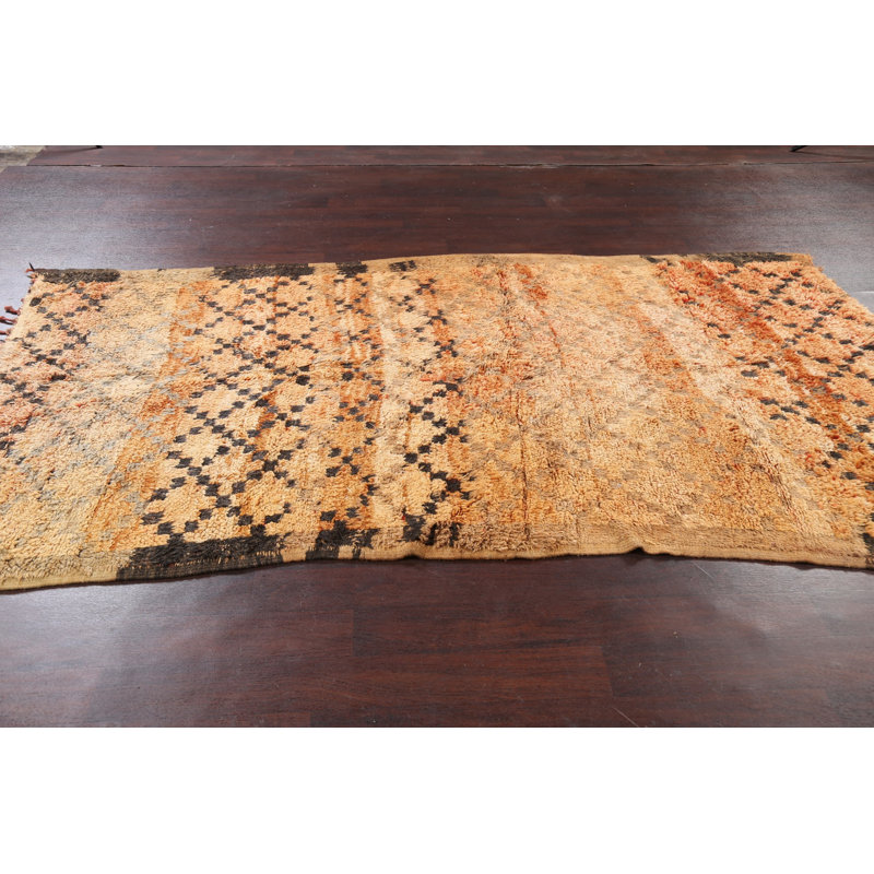Tapis marocain en laine Trellis noué à la main 5 x 10