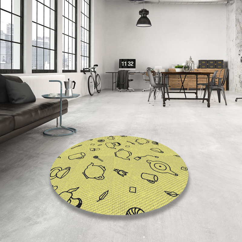 Tapis jaune Gabja, Rond 6 pi