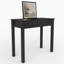 Bureau de coiffeuse multifonctionnel avec éclairage réglable à 3 niveaux avec miroir rabattable et rangement Table de maquillage profonde 15,75 po 2 tiroirs et 3 boîtes de rangement amovibles Bureau de bureau compact noir-1178006575