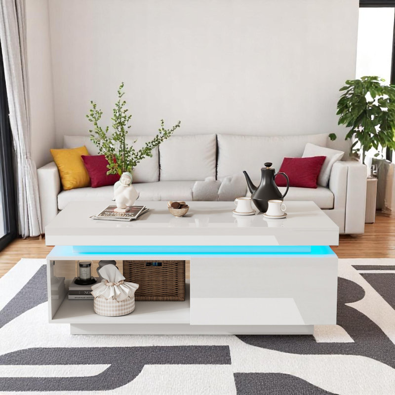 Omer Pedestal Coffee Table with Storagez