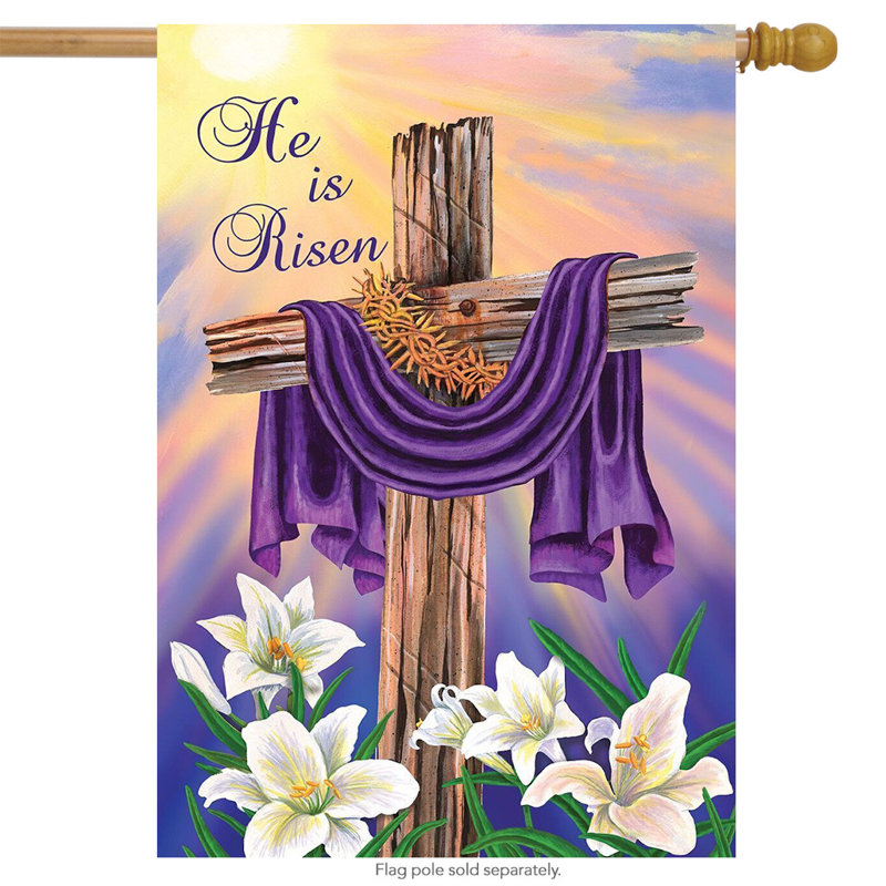 Drapeau de la maison Duard Cross, Mauve / blanc / brun
