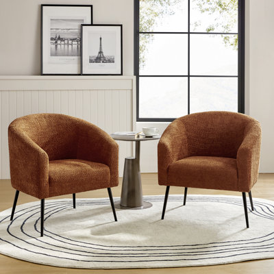 Chaise avec accoudoirs modernes 27,5 po Cadie