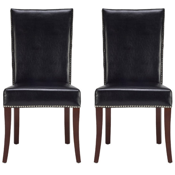 Chaise rembourrée Donn, Noir