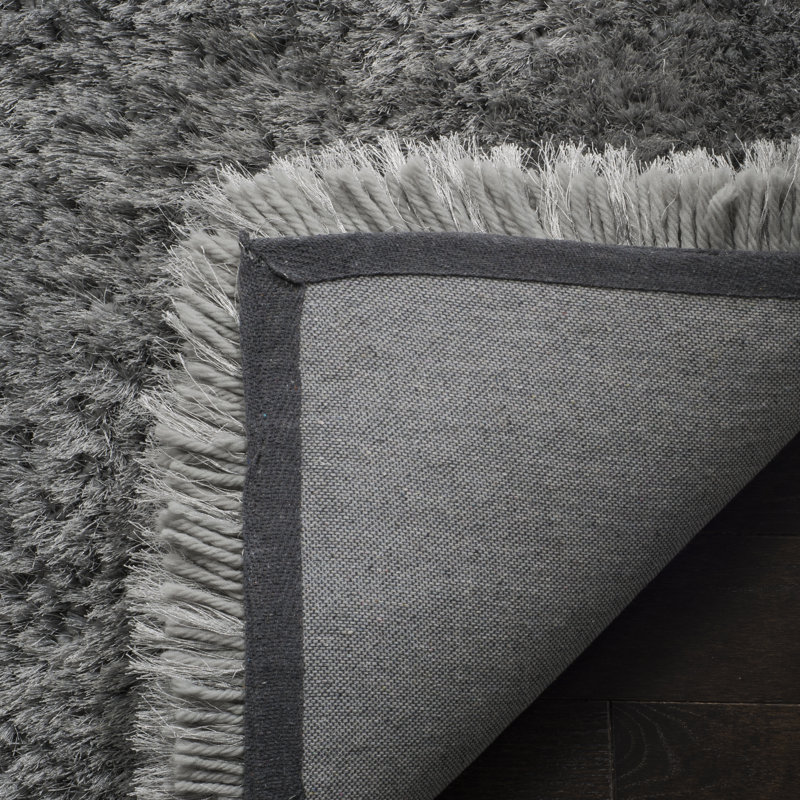 Jayne Shag Hand Tufted Performance Solid Color Rug, Rectangle 4' x 6'