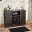 Armoire à vin pour 18 bouteilles - porte-gobelet, couvercle, tablette profilée élégante en bois composite, caractéristique tendance