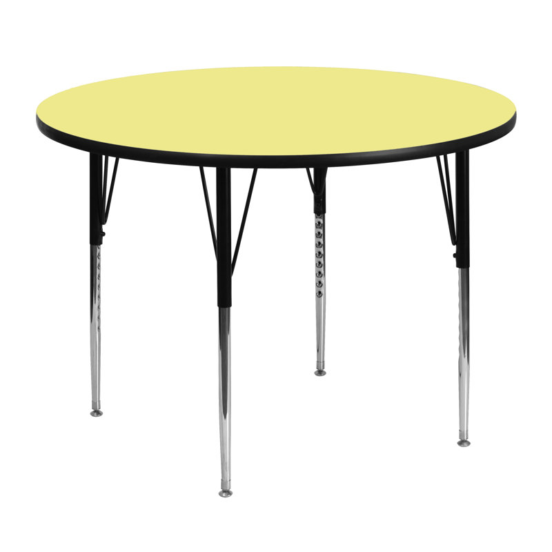 Table d'activité 42 po Goddard, Jaune, L 48 po x P 48 po x H 21,125 po - 30,125 po