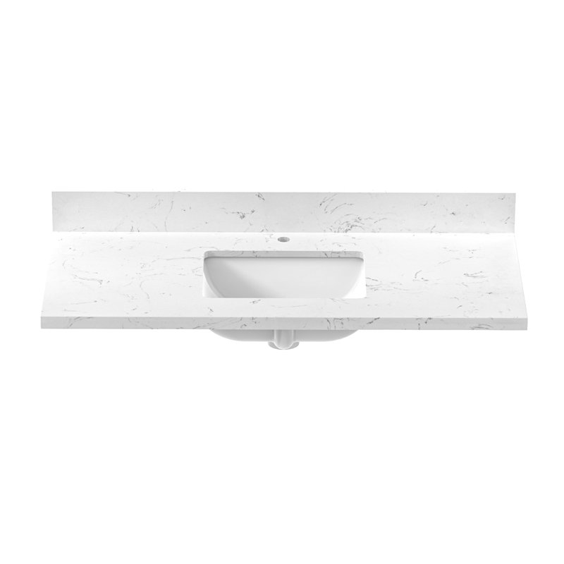 Granite Vanity Top with Integrated Backsplash–No Cabinet
