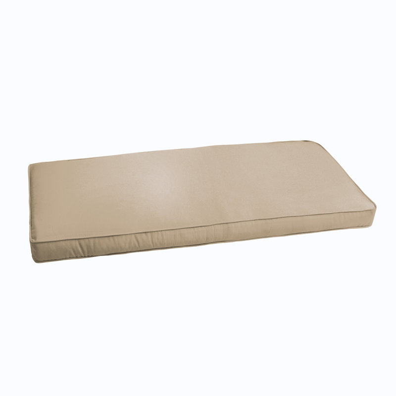 Outdoor 3'' Bench Seat Cushion, Fresco Tan Polyester, 60"