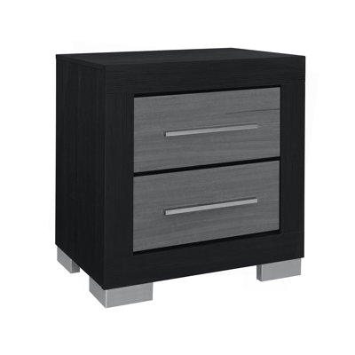 Table de chevet Elsa noir et gris