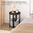 Side Table, Small Round End Table With Fabric Basket, Set Of 2 Half Round Side Table Half Moon Tables, Round Accent Coffee Table, Tea Sofa Table Nightstand For Living Room Bedroom Small Space-775089131