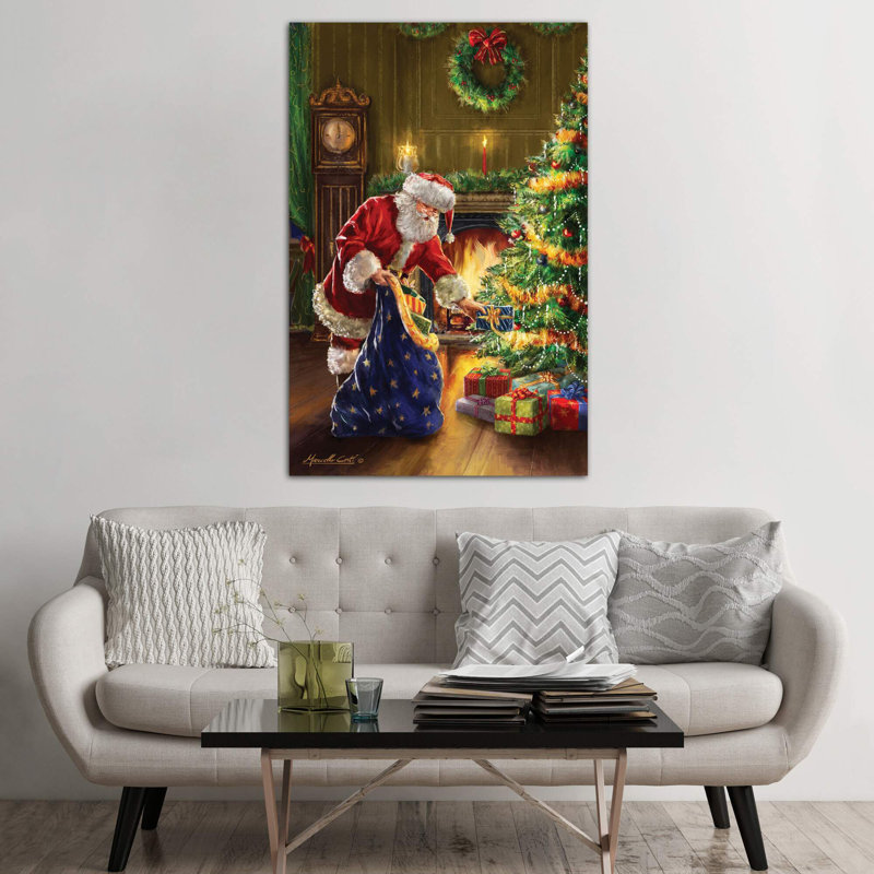 Santa At Tree Sack by Marcello Corti - Wrapped Canvas Print, 66.04 cm H x 45.72 cm W x 1.91 cm D