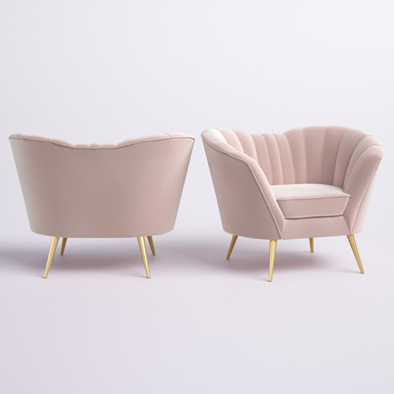 Opportunity Performance Velvet Armchair, Pink